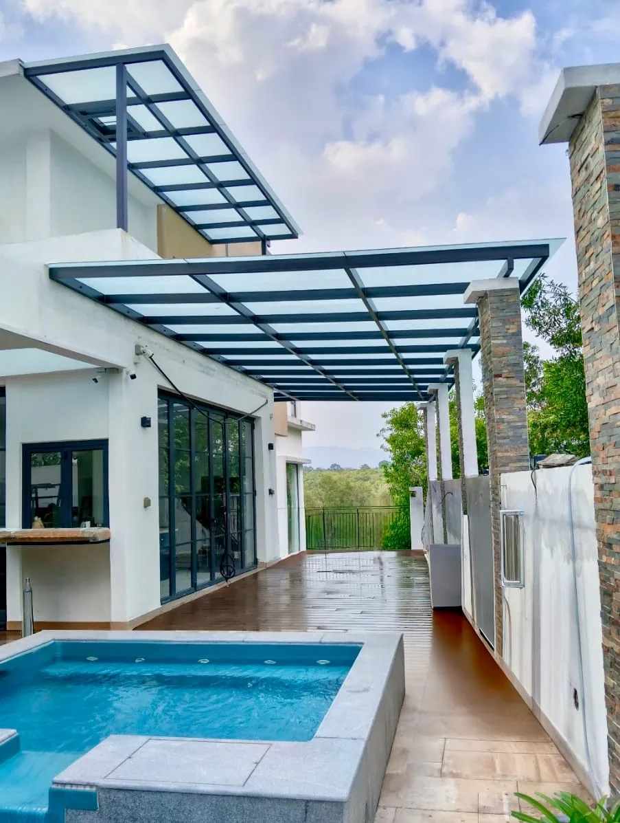 Glass Roof Awning